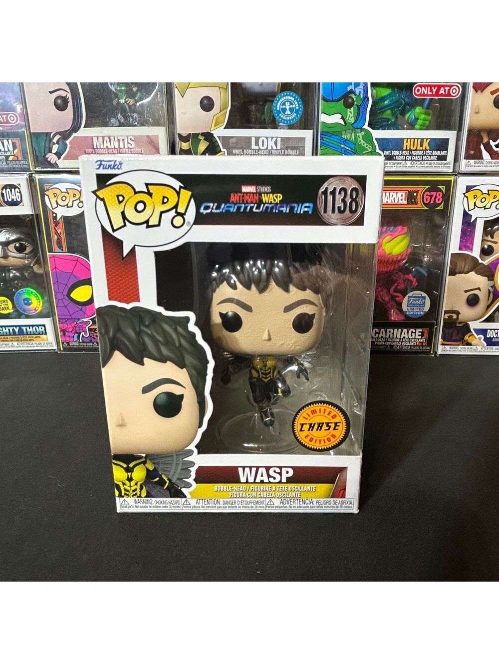 Funko Pop Marvel Ant-Man Wasp Quantumania Wasp 1138 Chase Edition Bobble-Head